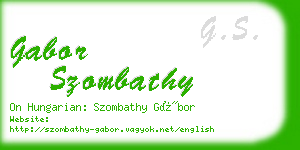 gabor szombathy business card